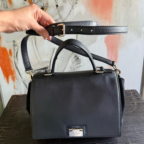 Kate Spade Black Leather and Suede Magnolia Park Top Handle Bag - Picture 12 of 15